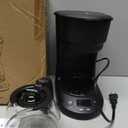 Electactic 5-Cup Drip Coffee Maker, a compact coffee machine with a digital clock and 24-hour programmable timer, featuring Auto Shut-Off, and a Removable Filter Basket for Home & Office-Deep Black