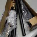 Tension Curtain Rod, 42 to 115 inch Adjustable Heavy Duty black shower curtain rod for bathroom Closet Windows