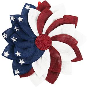 Eraspooky American Flag Wreaths Glory Patriotic USA July 4th Wreath Front Door Window Wall Decoration