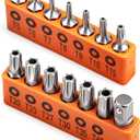 HORUSDY 14-Piece Tamper Resistant Star Bits, S2 Alloy Steel, T5 - T40 Security Torx Bit Set