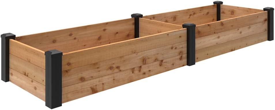 Outdoor Essentials Haven 2 ft. x 8 ft. Natural Cedar Raised Garden Bed