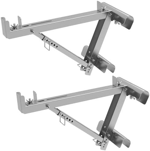 Ladder Jacks 2 Pack for Metaltech Scaffolding Platform,Two-Rung Short Body Extension Ladder Jack for Working Stage,2024 Upgrading Design & Strengthen Stability. (1 Pair)