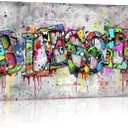 Kalormore Inspirational Blessed Canvas Wall Art Motivational Family Prints Signs Framed Graffiti Artwork Decoration for Bedroom Living Room