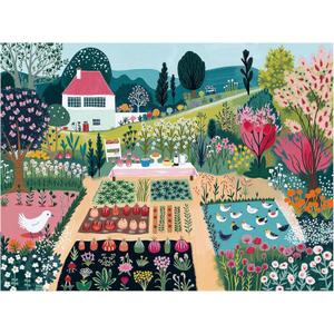 Jigsaw Puzzles for Adults 1000 Pieces, Spring Village Life Puzzle, Colorful as Home Wall Decor for Family Challenging Games