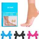 OK TAPE Precut Kinesiology Ankle Tape, 10 Pcs, Pain Relief, Prevent Ankle Sprain, Provide Support for Ankle Ligament, Elastic Athletic Tape, Breathable K Tape for Daily use - Beige