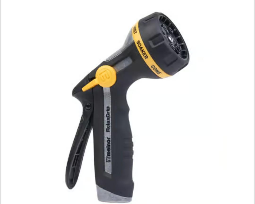 Melnor RelaxGrip 8 Pattern Adjustable Multi-Pattern Metal Hose Nozzle Melnor RelaxGrip 8 Pattern Adjustable Multi-Pattern Metal Hose Nozzle