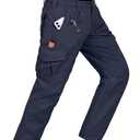 CNBQDD Mens Cargo Pants Lightweight Ripstop Work Hiking Pants Breathable Stretch Waterproof Multi-Pocket Durable Outdoor Utility Trousers for Construction Dark Blue 34Wx32L