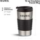 Keurig 3-Month Brewer Maintenance Kit, 7 Count & Travel Mug Fits K-Cup Pod Coffee Maker, 1 Count (Pack of 1), Stainless Steel