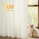 MIULEE Ivory Thermal Insulated Curtains 63 Inch Long 2 Panels Set for Summer Heat Blocking Non See Through Privacy Thick Semi Sheer Light Filtering Back Tab Window Drapes for Bedroom Living Room