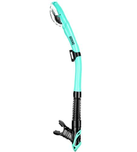 Aegend Diving Dry Snorkel for Adult & Youth - Snorkeling Gear with Top Dry Valve, Perfect for Snorkeling, Freediving, Swimming and Scuba Diving