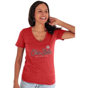 Blue 84 NCAA Womens Premium V-Neck Tri Blend T Shirt (Medium)