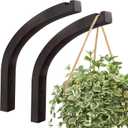 Stylish Wooden Plant Hanger  2 Pack, 8-Inch Indoor/Outdoor Wall Hooks for Hanging Planters, Flower Pots, Lanterns, and Wind Chimes  Premium Beech Wood Home Decor
