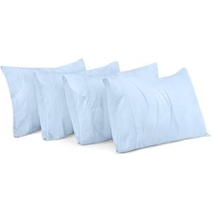 Utopia Bedding Queen Pillow Cases - 4 Pack - Envelope Closure - Soft Brushed Microfiber Fabric - Shrinkage and Fade Resistant Pillow Covers Queen Size 20 X 30 Inches (Queen, Ice Blue)