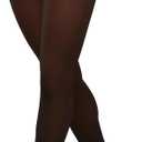 KBVOT Fleece Lined Tights Women Sheer Warm Pantyhose Leggings Fake Translucent Thermal Winter Thick Tights for Dresses (Medium, Stirrup Caramel)