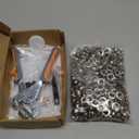 Grommet Tool Kit Eyelet Plier: IMLIKE Handheld Puncher Set with 500pcs 3/8 inch (10mm) Silver Grommets, Manual Eyelet Kits Press Machine for Banner