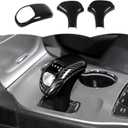 RT-TCZ Carbon Fiber Gear Shift Knob Cover Trim Decorative Interior Accessories Compatible with Jeep Grand Cherokee 2014-2015