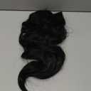 KooKaStyle Clip in Synthetic Hair Extensions Long Wavy 4PCS Thick Hairpieces Black Fiber Double Weft Natural Hair Extensions 24 Inch for Women