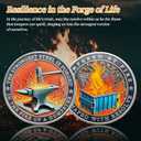 4 x Dumpster Fire Challenge Coin - Funny Desk Accessories for Work - Emotional Support Pocket Token Gift - Hilarious Coin Office Gift - Employee Appreciation Medal (Classic-1Pcs) (Silver-color-01)