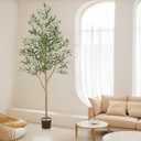 Olive Trees Artificial Indoor, 6ft Artificial Plants Indoor with Lifelike Fruits and Realistic Leaves - Indoor Tall Faux Olive Trees for Modern Home Office Living Room Decor