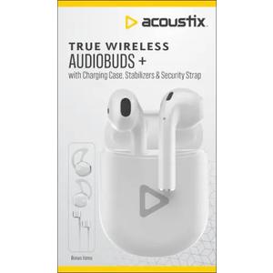 Acoustix True Wireless Audiobuds w/Charging Case - White