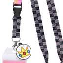 Nintendo Super Mario Princess Peach ID Badge Holder Lanyard w/Rubber Charm
