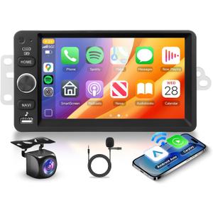 2G+64G Android Car Stereo for Chevy Chevrolet Silverado SSR Tahoe 2003-2006, Hummer H2 2003-2007, GMC Siera Yukon 2003-2006, Carplay Android Auto, GPS, SWC+Backup Camera