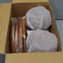 Maxdot 16 Pcs Acacia Wood Dinnerware Set, Round Wooden Plates,Solid Wooden Bowls and Tea Cups, Acacia Wood Tableware Supplies, Easy Cleaning & Lightweight for Dishes Snack, Dessert, Set for 4