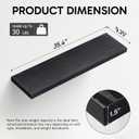 BAYKA Black Floating Shelves 35.4in, Set of 3, Wall Mounted for Wall Decor