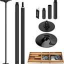 PRIOR FITNESS Premium Dance Pole Removable 45mm Spinning & Static Dancing Pole Heavy-Duty Steel Pole Dancing Pole, Adjustable Height Professional Grade Excellent for Home Exercise Club Gym (Black)