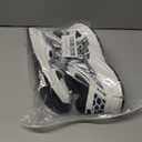 Men's Slip Resistant Trail Running Shoes - Supportive Athletic Shoes for Outdoor Fitness Walking, Road Running and Gym Training (5, Black White Light)