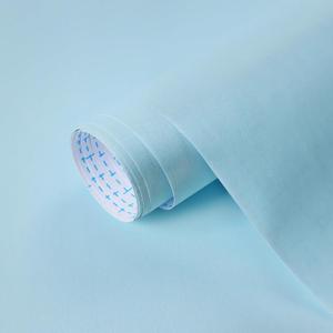 HeloHo Solid Light Blue Wallpaper Matte Textured Peel and Stick Wall Paper Modern Self Adhesive Removable Waterproof Contact Paper for Living Room Bedroom Decor 118"X15.7"