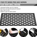 PB600PS1 Grill Grates Replacement Parts for Pit Boss Pro Series 600 Grill Grates Replacement Pitboss Gen 2 Pro Series II 600 Grill Parts 600PS1 10740 2582826 Cooking Searing Grids Grates 19 2/5"L