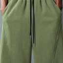 ZAFUL Baggy Sweatpants for Men Drawstring Elastic Waist Heavyweight Harem Joggers Athletic Pants with Pockets for Streetwear (Green)