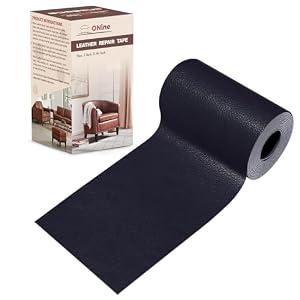 ONine Leather Repair Patch，Leather Repair Tape, 3 x 60 inches Leather Repair Patch for Furniture, Vinyl Repair Kit，Leather Couch Patch，for Sofas, Furniture, Car Seats, Office Chairs(Dark Blue Leather)