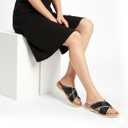 Littleplum Sandals For Women Slip On Arch Support Slides Comfortable Flat Sandals Summer Breathable Adjustable Orthotic Walking Shoes for Beach,Travel