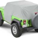 MasterTop Full Door Cab Cover Fits 2007-2018 Jeep JK Wrangler 2Dr with hard or soft top removed| Made with Durable Waterproof Exterior and Paint Pampering Soft Interior|11110309