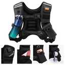 Weighted Vest Woman & Men,8lb/12lb/16lb/20lb/30lb/40lb Plus Size Weighted Vest With Phone Pockets & Reflective Strips for Walking, Running, Hiking,Rucking, Workout, Strength Training, No Size