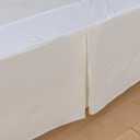 Full Bed Skirt, Wrap Around Bed Skirt with Pleated Corner, 14 Inch Drop Pleated Waffle Weave Bedskirts, Anti-Slip, Microfiber, Ivory, 14'' Full