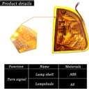 Pair Headlight Bezel with LED Turn Signal Light Compatible with Kenworth T300 T330 Replacement Driver Left and Passenger Right Side Chrome (No Headlight Bulb)