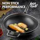 DOTCLAD Wok pan,Hybrid 13 inch Wok with Lid, PFOA Free Cookware,non stick Stainless Steel Woks & Stir-fry pans Nonstick, Dishwasher and Oven Safe, Works on Induction