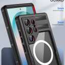 Lanhiem Magnetic for Samsung Galaxy S26 Ultra Case, IP68 Waterproof Dustproof Case, [Compatible with Magsafe] [Built-in Lens & Screen Protector] Full Body Shockproof Rugged Phone Case 6.9", Black