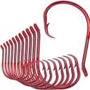 XFISHMAN Circle-Hooks-Fishing-Equipment-Octopus-Hooks-Saltwater-50 Pack #1 12/0 (Red)