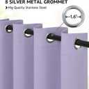 COSVIYA Grommet Room Darkening Curtains 84 inch Length 2 Panels,Thick Polyester Light Blocking Insulated Thermal Window Lilac Curtain Drapes for Bedroom/Living Room,52x84 inches