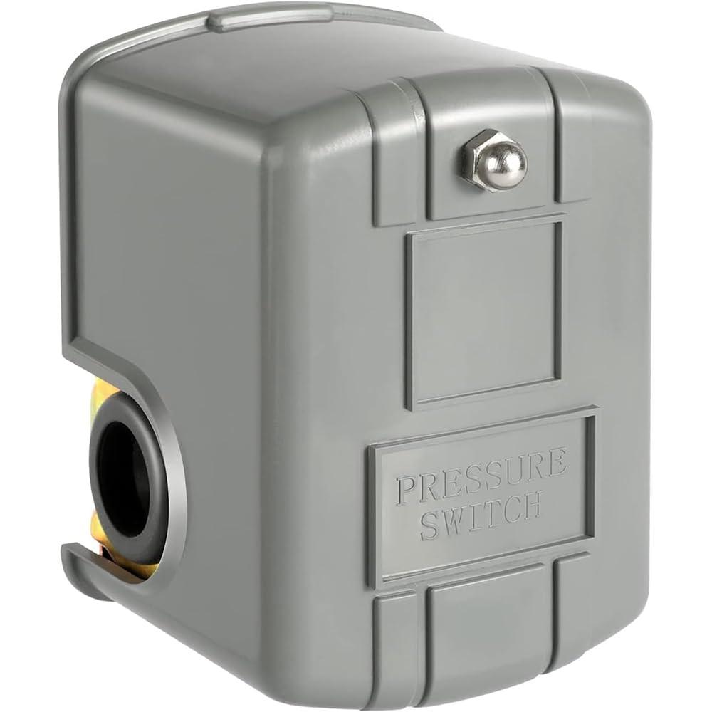 YSD Pressure Switch for Well Pump, 40-60PSI, Adjustable Differential, 1/4" NPT, Automatic, Grey