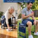 Aimerla K7 Foldable Garden Kneeler Seat, Upgraded Anti-Slip Base, 350LBS Capacity, 10.2" Wide EVA Pad & Detachable Cloud Cushion, 2-in-1 Kneeler Bench for Seniors, Gardening Gifts for Parents