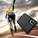 for Samsung S25 Edge Case with HD Tempered Glass Screen Protector, for Galaxy S25 Edge Heavy Duty Phone Case (Black)