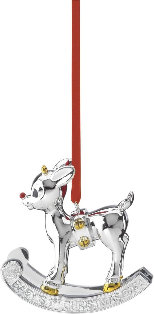 Lenox 895757 2024 Baby's 1st Christmas Tree Ornamentm Rudolph