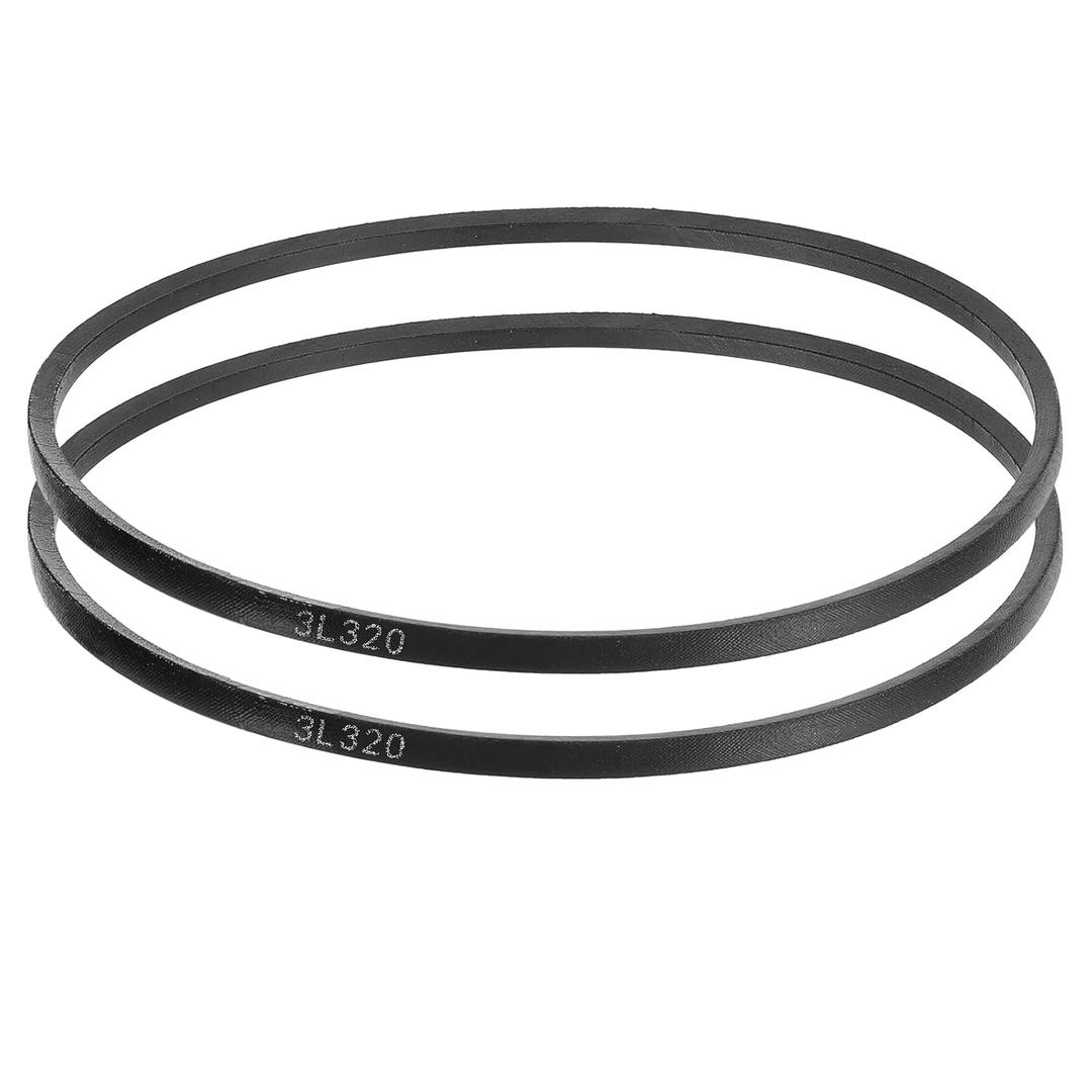 HiPicco 3L320 Belt, Classic Wrapped Rubber 3L Section V-Belt, 32"(813mm) Outside Circumference x 3/8" Width x 7/32" Heigh, Pack of 2