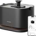 PETLIBRO Upgrade Cat Water Fountain, Cordless Cat Fountain Battery Operated, App Monitoring 3L/101oz Dockstream 2 Pet Water Fountain with Stainless Steel Tray, 5GHz WiFi Dog Water Bowl Dispenser (Black)