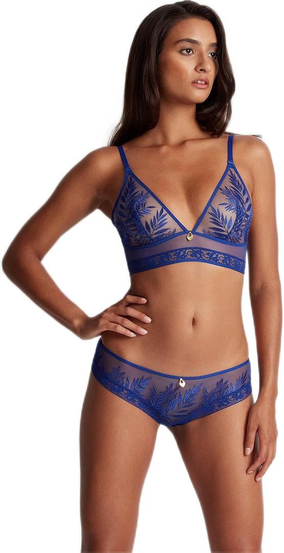 Aubade Women's Parenthese Triangle Bra (Medium, Blue (Electric Blue))